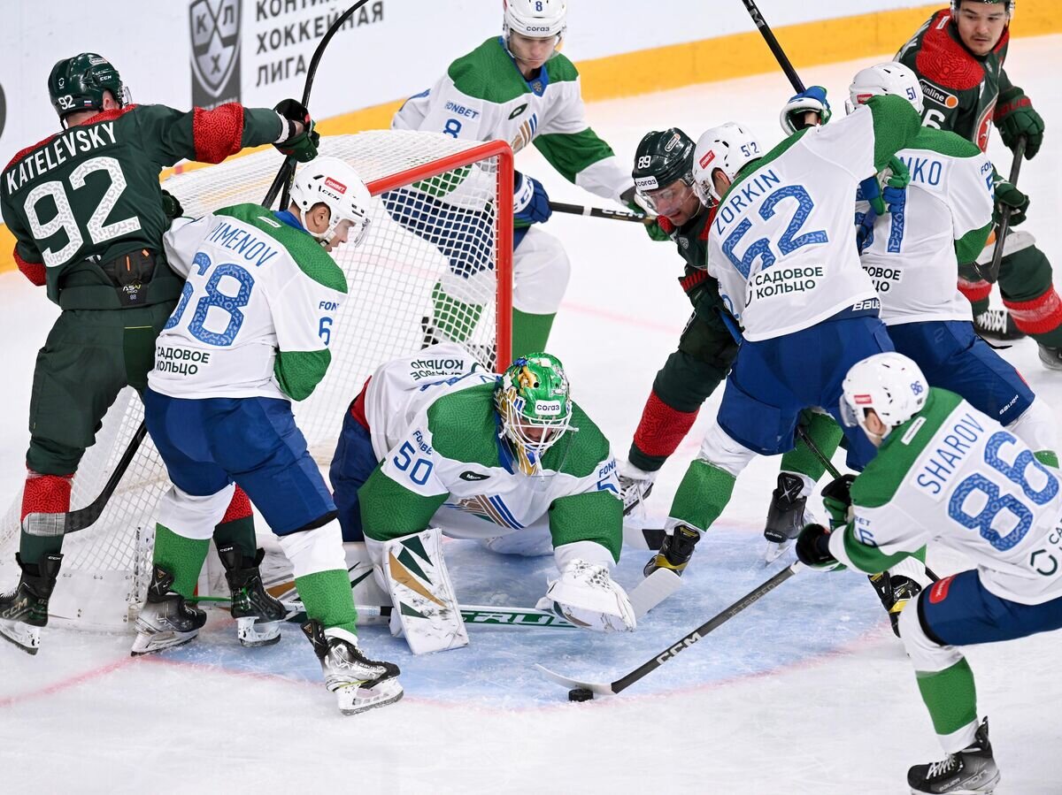    Хоккей. КХЛ. Матч "Ак Барс" - "Салават Юлаев"© РИА Новости / Максим Богодвид