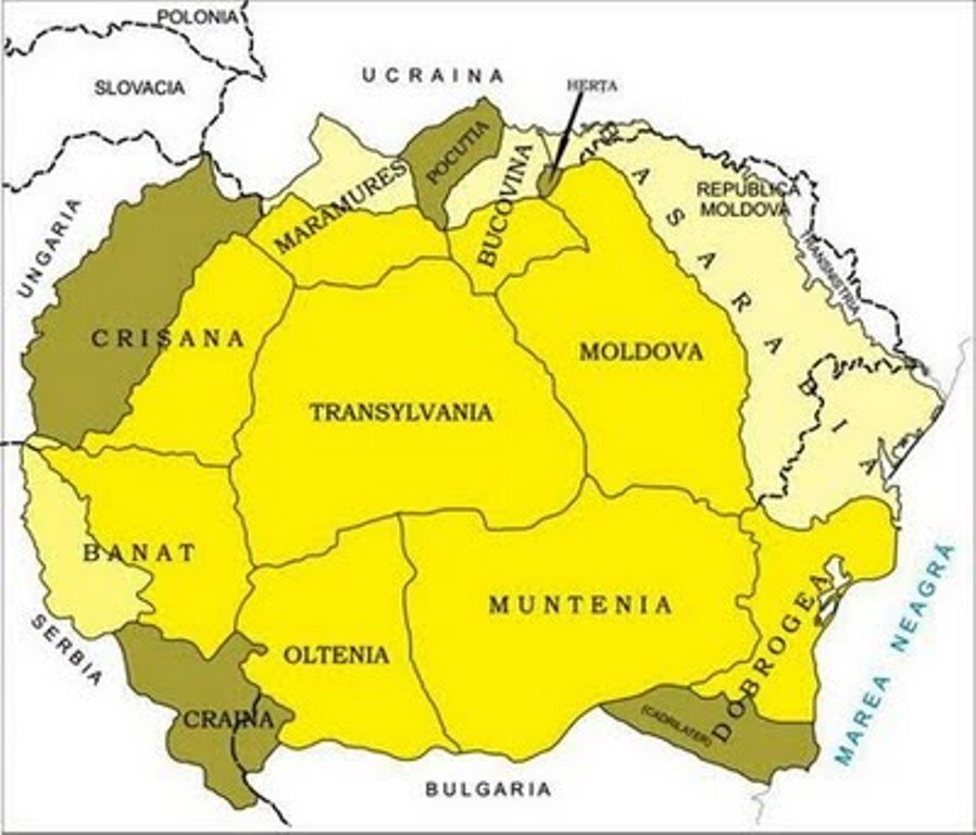 Карта румынии до 1940 года