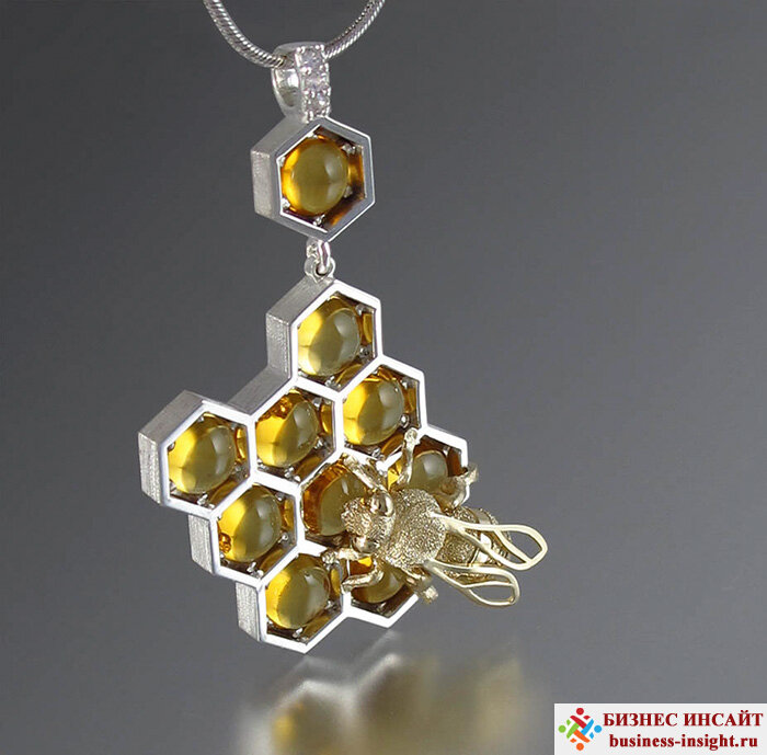 Украшения в виде медовых сот