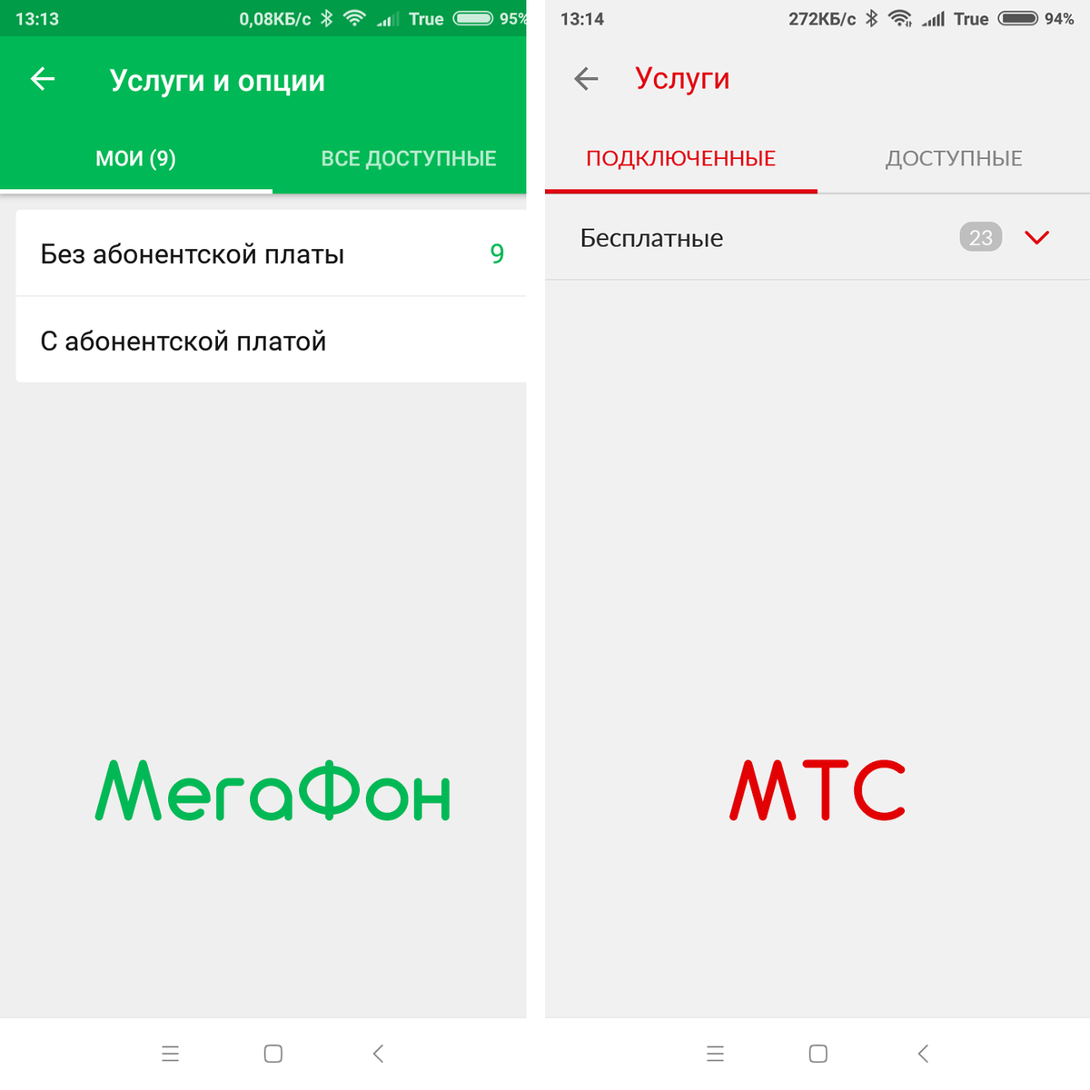 Список платных услуг должен быть пустым если вы их не подключали. Пакетные тарифные планы не отображаются в списке платных опций.