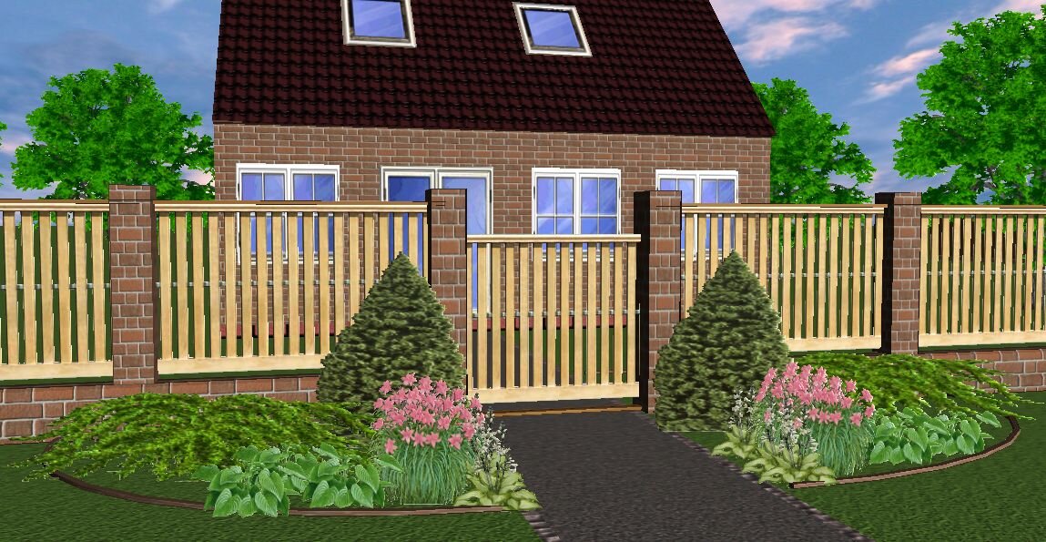 Клумба в июле