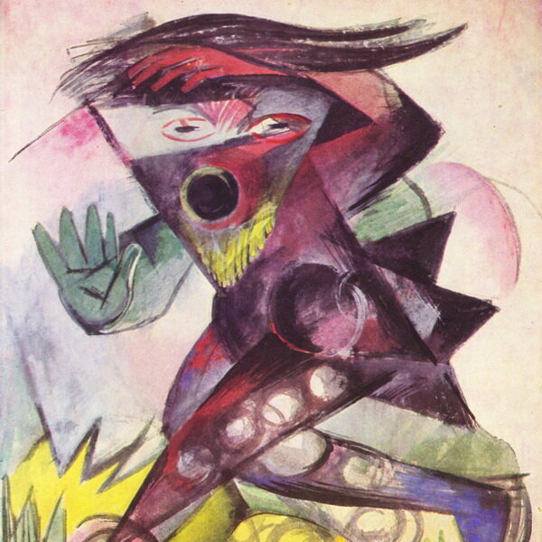 Франц Марк. Калибан, эскиз костюма к пьесе Шекспира "Буря". Источник - artchive.ru