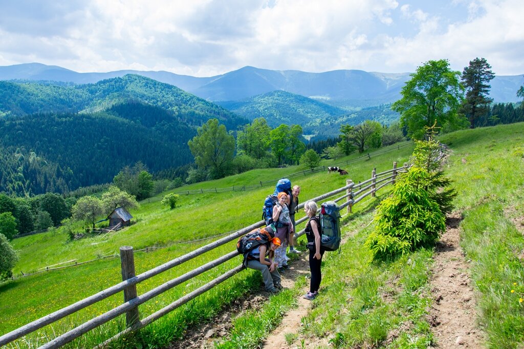 Карпаты Гуцульская деревня