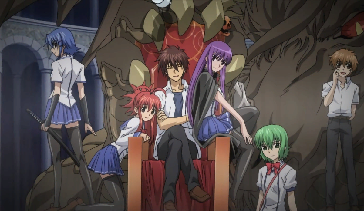 Коротко о его гореме) (Убить его хочет тянка с синими волосами)