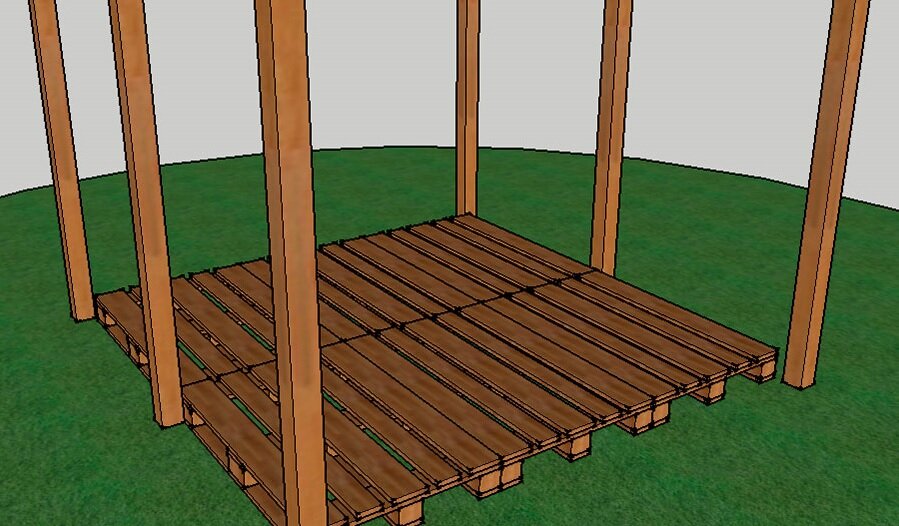 Беседка поддоны 