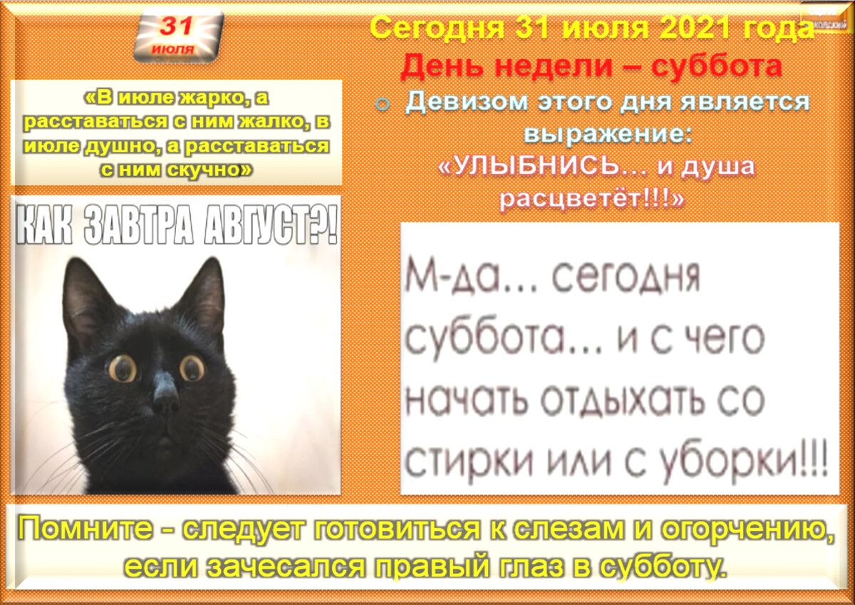 31 июля - все праздники дня во всех календарях. Традиции, приметы, обычаи и  ритуалы дня. | Сергей Чарковский Все праздники | Дзен