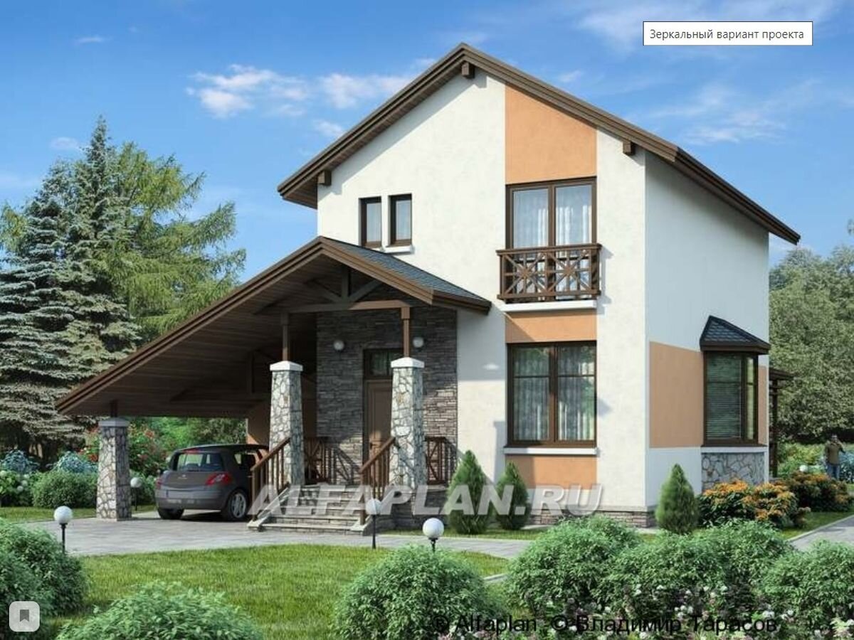 Проект загородного дома "Премьера" 79а, зеркальный вариант планировки