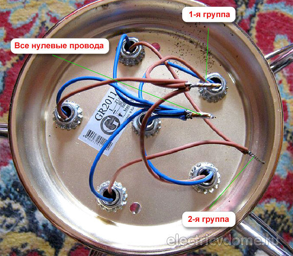 Инструкция по подключению люстры на 5 лампочек