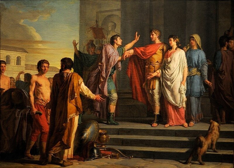 Сципион и его пленница на картине Николя-Гай Брене (1788 г.)