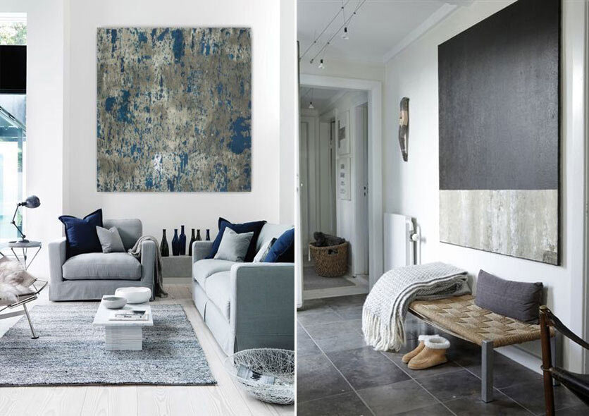 Большие картины в интерьере