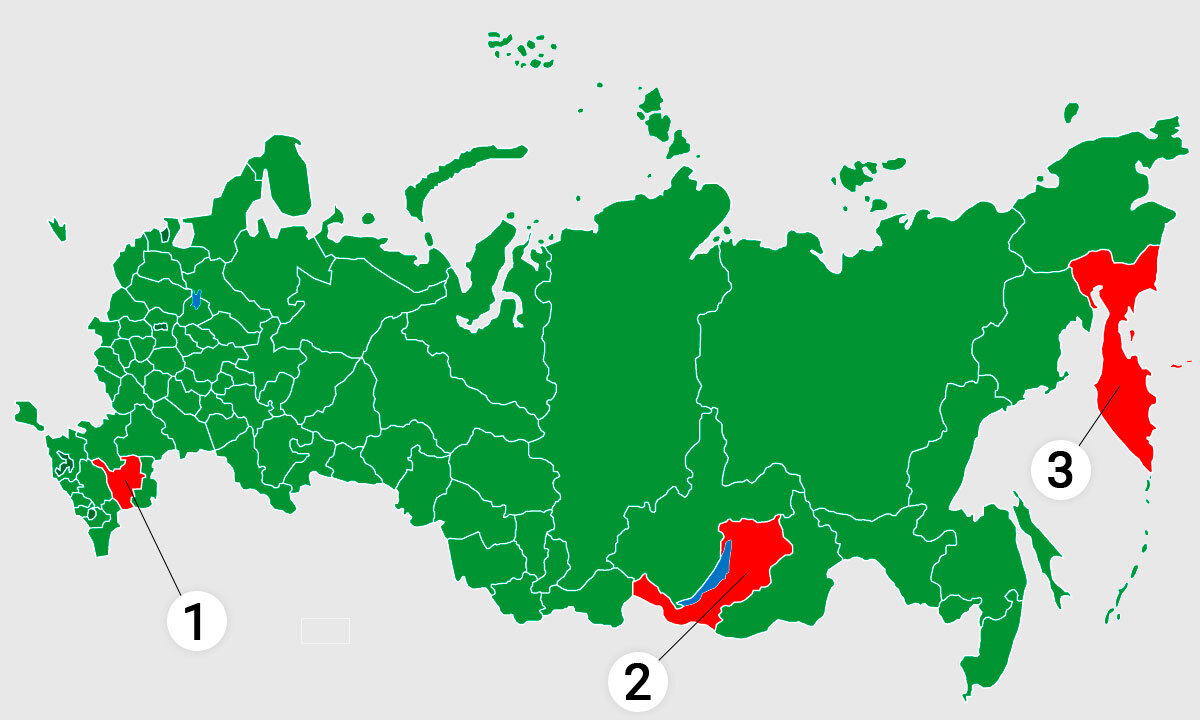 Какие субъекты скрываются под номерами?