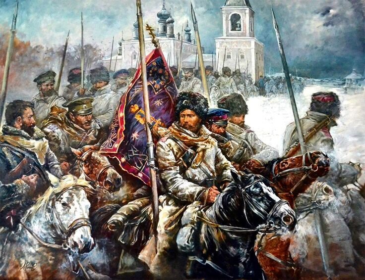 Белогвардейские казаки. Источник иллюстрации: https://www.pinterest.co.uk   