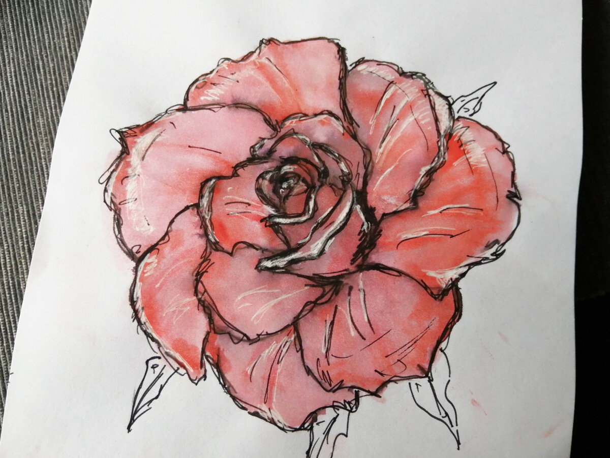 Готовая неудачная роза. Фото автора