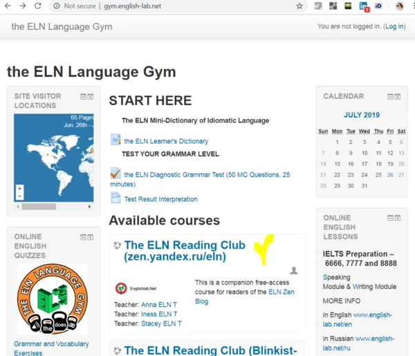 The ELN Language Gym 