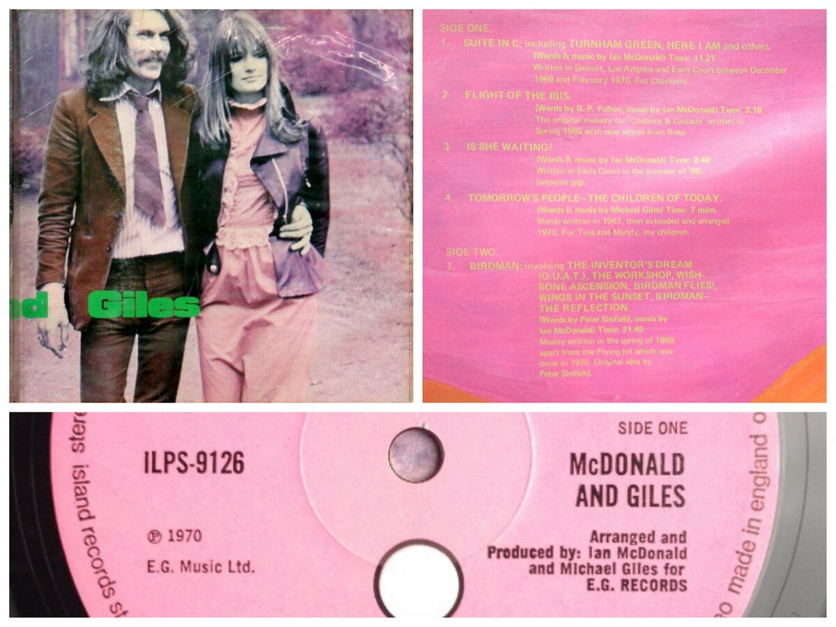  Обложка виниловой пластинки «McDonald And Giles». www.discogs.com