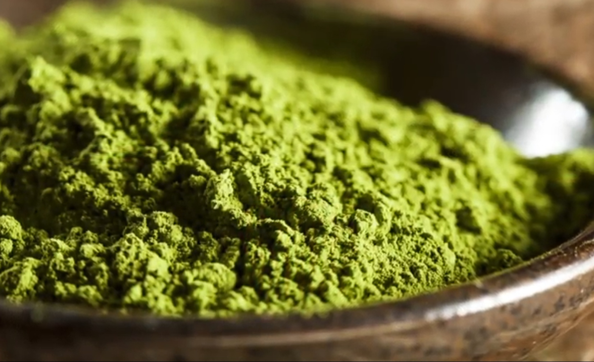 порошок чая маття