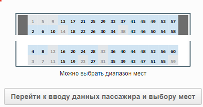 Сидячий вагон на 56 мест схема