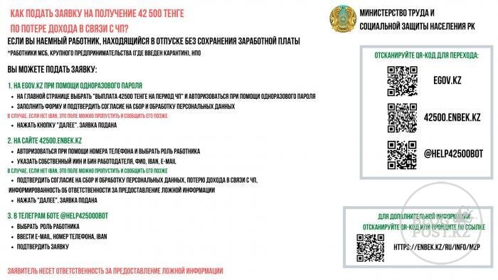 Пошаговая инструкция как получить пособие 42500 в Казахстане в 2020 году.