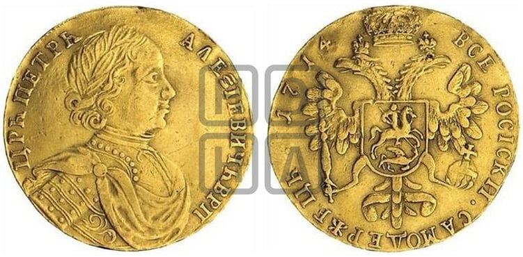 Двойной червонец 1714 года