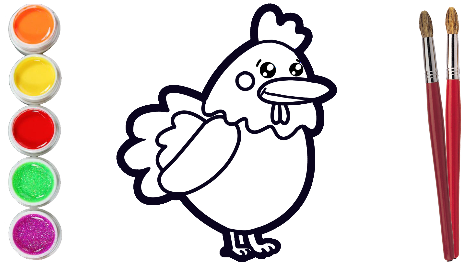 Раскраска Пасхальный цыпленок