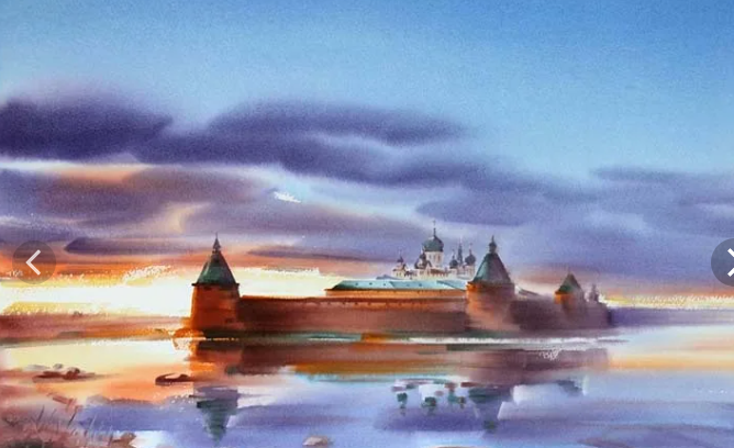 Соловецкий монастырь. Художник: К. Кузема.