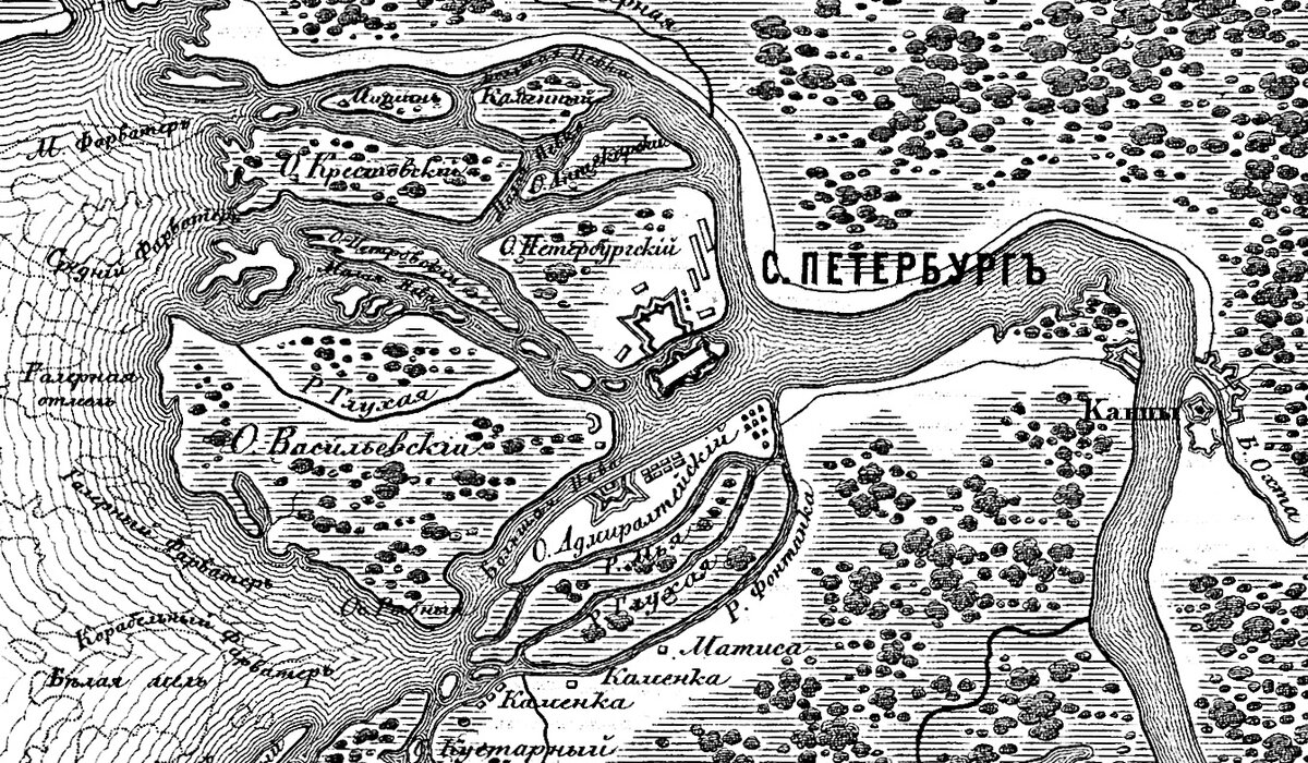 Карта санкт петербурга 1700 года