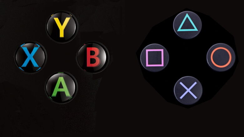 Кнопки плейстейшен. Кнопки Xbox и ps4. Кнопки контролера ПС 4 И хбос. Кнопки джойстика ps4 вектор. Кнопки геймпада ps4 и Xbox.