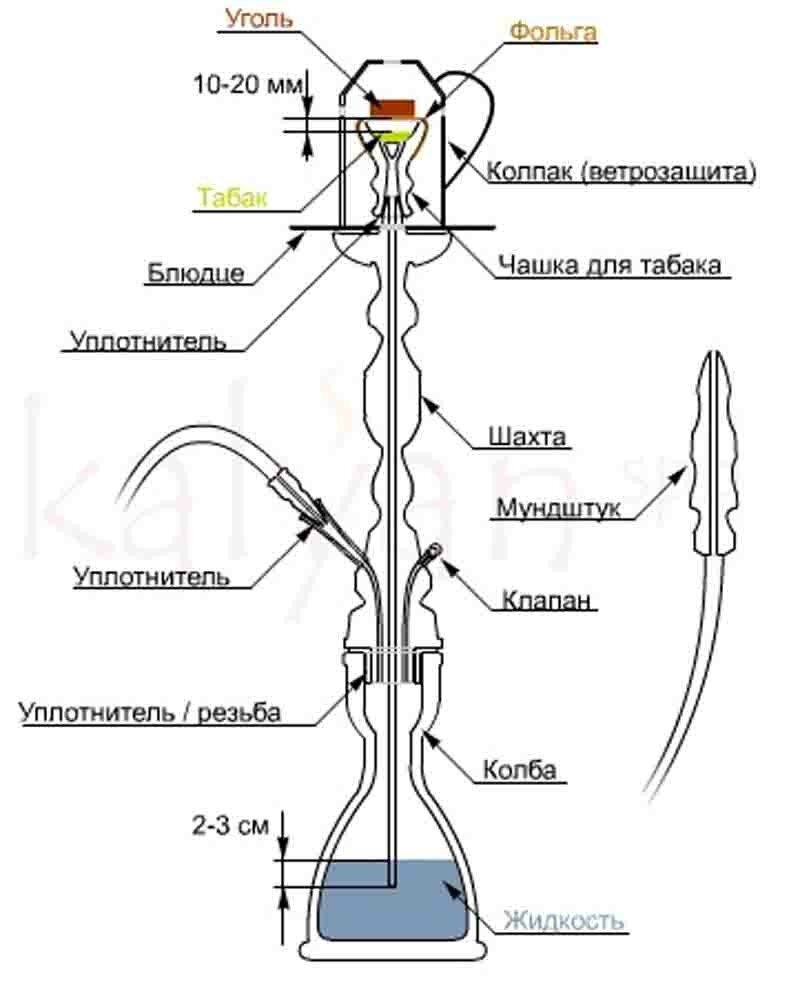 Базовая модель современного кальяна, без излишеств. мундштук здесь похож на какую-то мутацию чужого, ну да неважно.