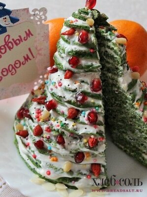 Шпинатные панкейки "Ёлочка"