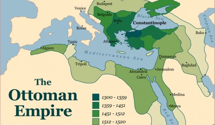 Карта османской империи 1900