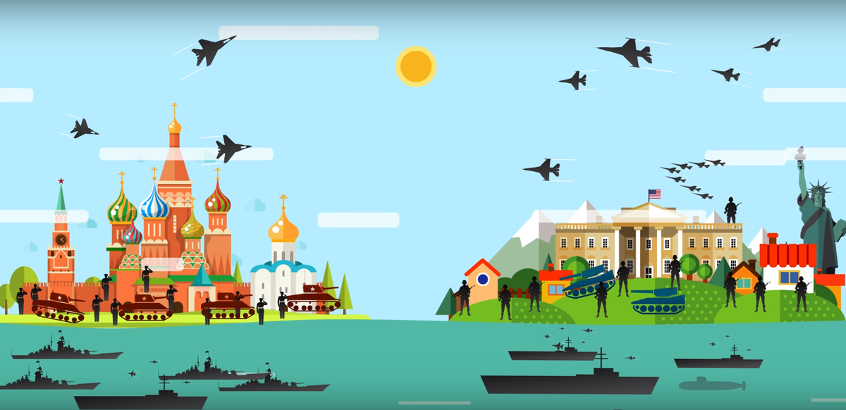 Россия, США, Россия против США, сравнение стран, война,
