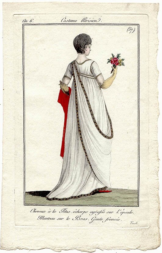Модная гравюра из серии "Сostume Parisien", 1798. (cc) Wikimedia Commons