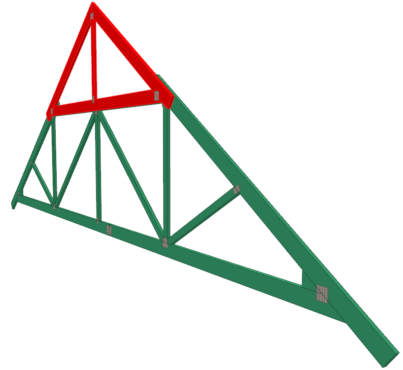 Верхняя часть смещена из плоскости, сборка на земле