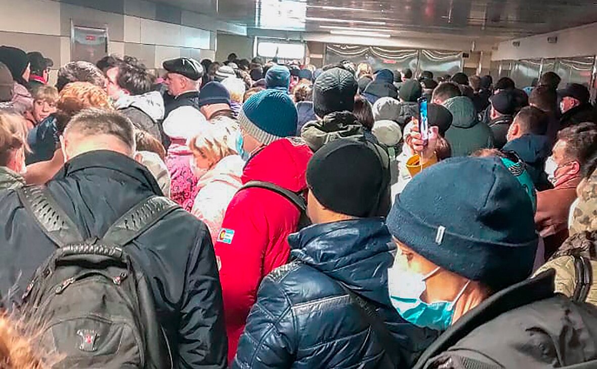 Прекрасно организованная пропускная система в московском метро