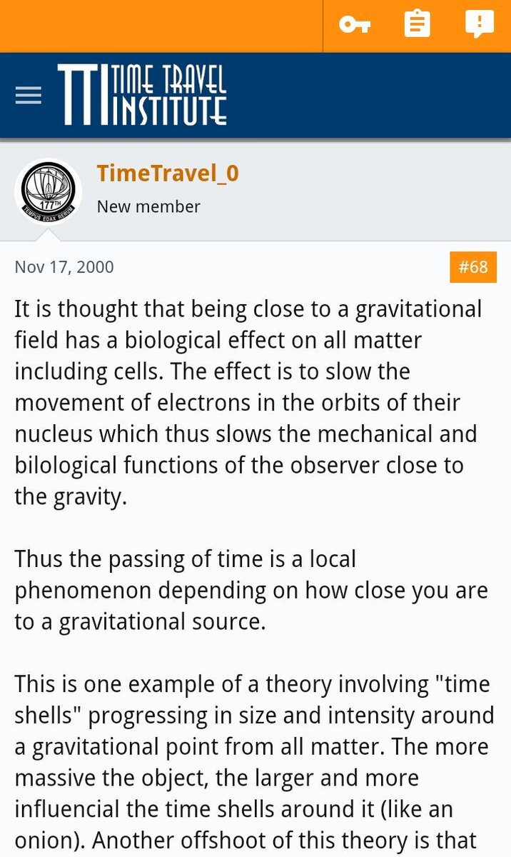 Скриншот сообщения на форуме Time Travel Instutute. Картинка из открытых источников.