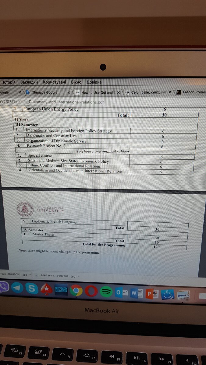 Расписание второго года