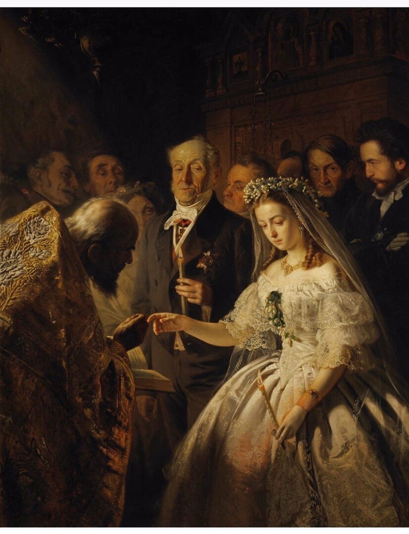 "Неравный брак" В. Пукирев 1862 г.