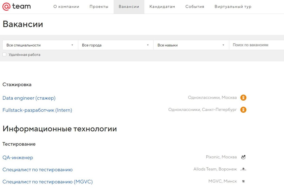 7 сайтов с вакансиями от крупнейших компаний России | Сравни | Дзен