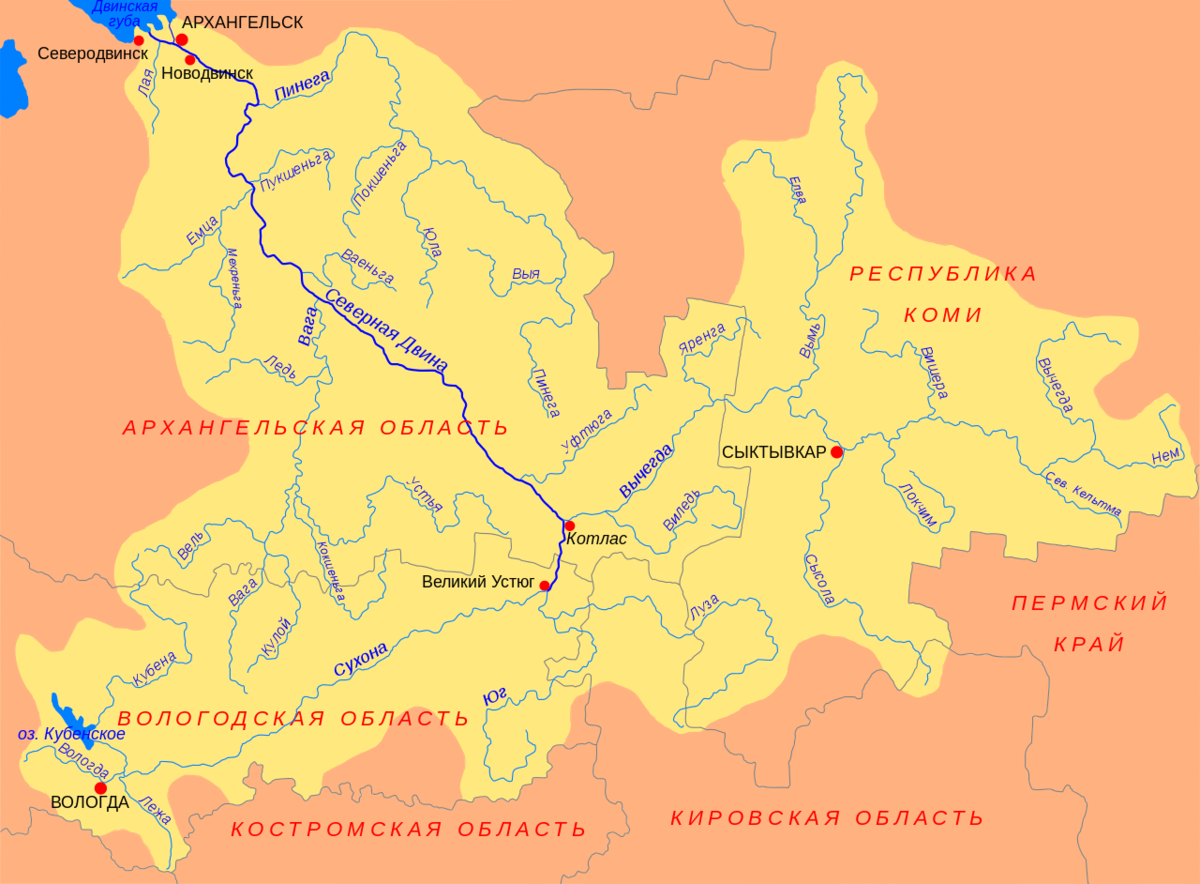 Исток реки Северная Двина на карте. Бассейн реки Вычегда. Бассейн реки Сухона. Северная Двина река на карте от истока до устья.