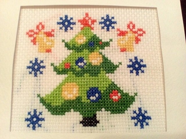 Вышивка "С Новым годом!". Автор вышивки - Глафира Батс