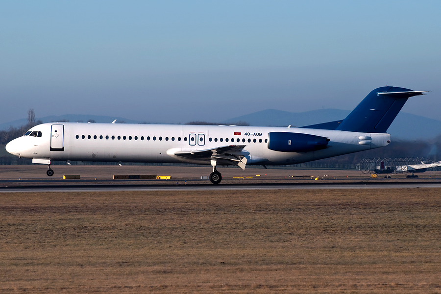 И двух очень старых (средний возраст почти 27 лет) Fokker 100