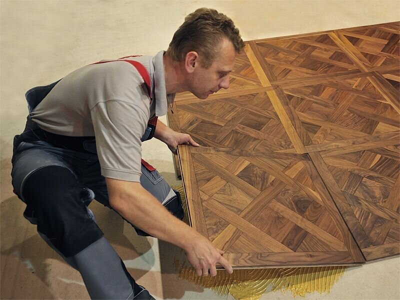 Метод укладки паркетного щита.