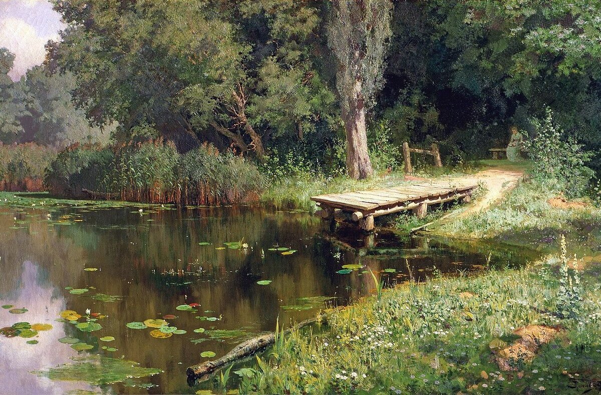 Василий Поленов «Заросший пруд», 1879 год 