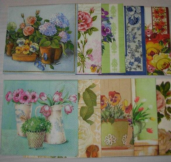 Пример работы на салфетках.