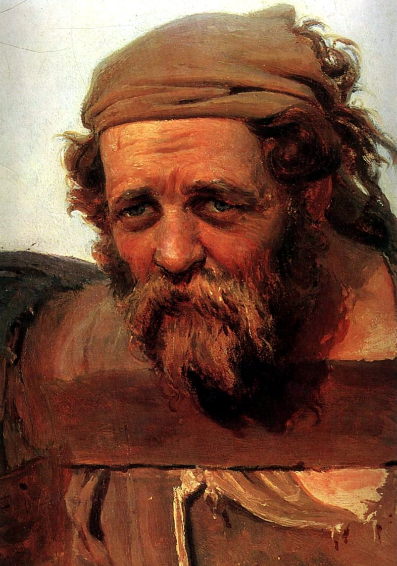Фрагмент картины Репина. Этот бурлак – бывший поп-растратчик