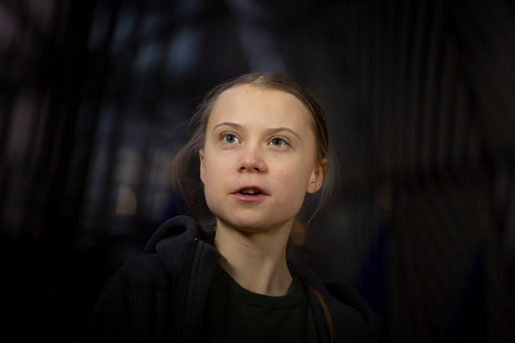 Грета Тунберг на заседании Европейского Совета в Брюсселе 5 марта. Credit ...Virginia Mayo / Associated Press 