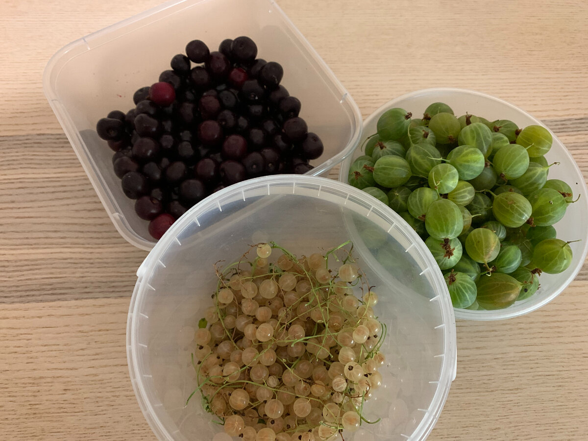 Сейчас появились ягоды, так что ими тоже можно перекусывать