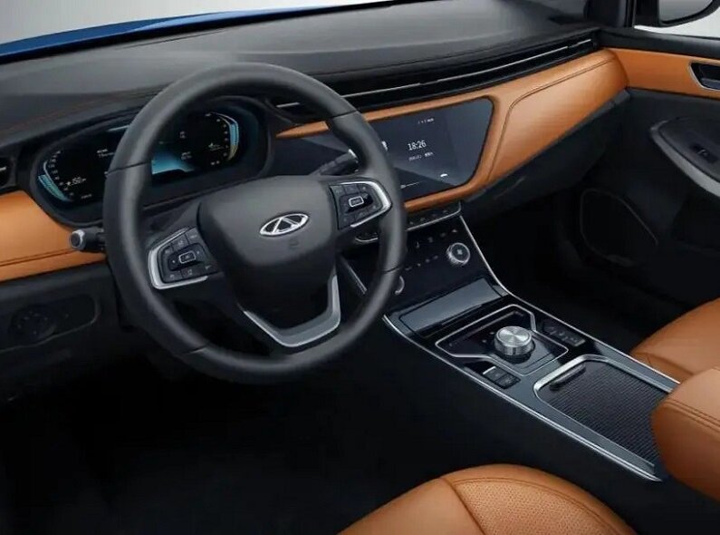 На фото: Интерьер электрокара Chery Arrizo e 