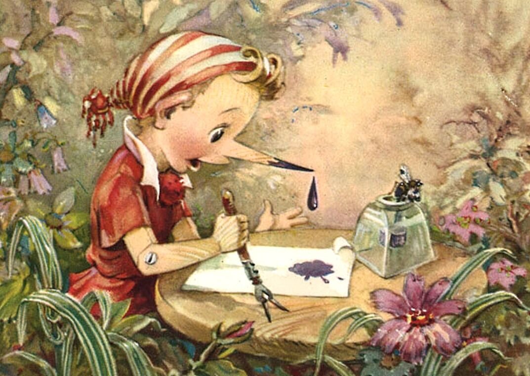 Художник Леонид Владимирский (открытка 1955 года "Буратино")