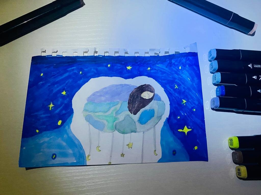 Рисунок Вики Бабаевой. 9 лет. Из архива автора.